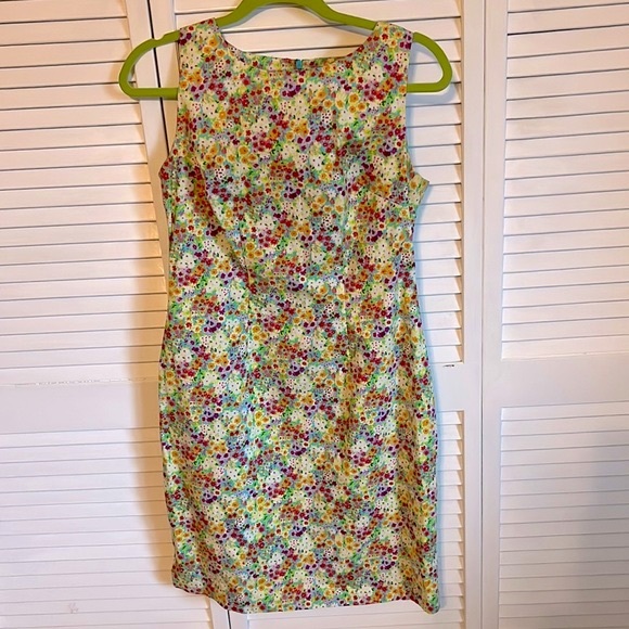 Vintage 90s floral sheath dress - Picture 1 of 8
